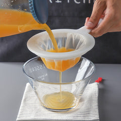 Close-up of ultra-fine mesh strainer