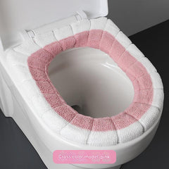 Cozy blue toilet seat cover design