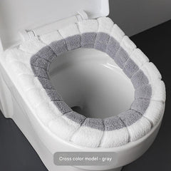 Universal fit grey toilet seat cover