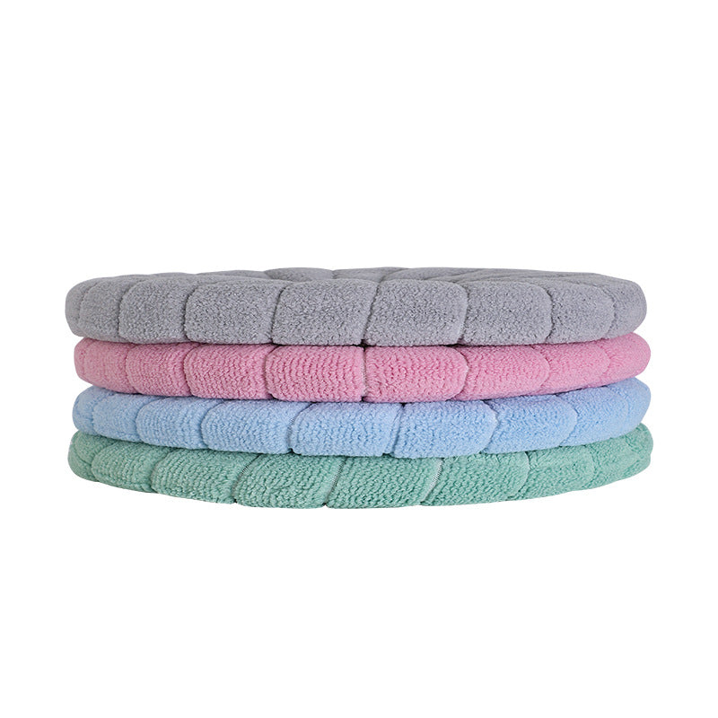 Polyester toilet cover set on white background