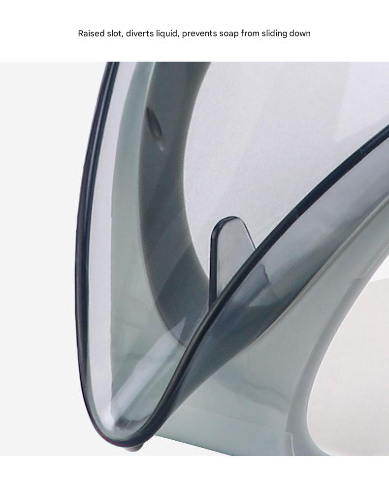 Close-up of water-saving soap holder design
