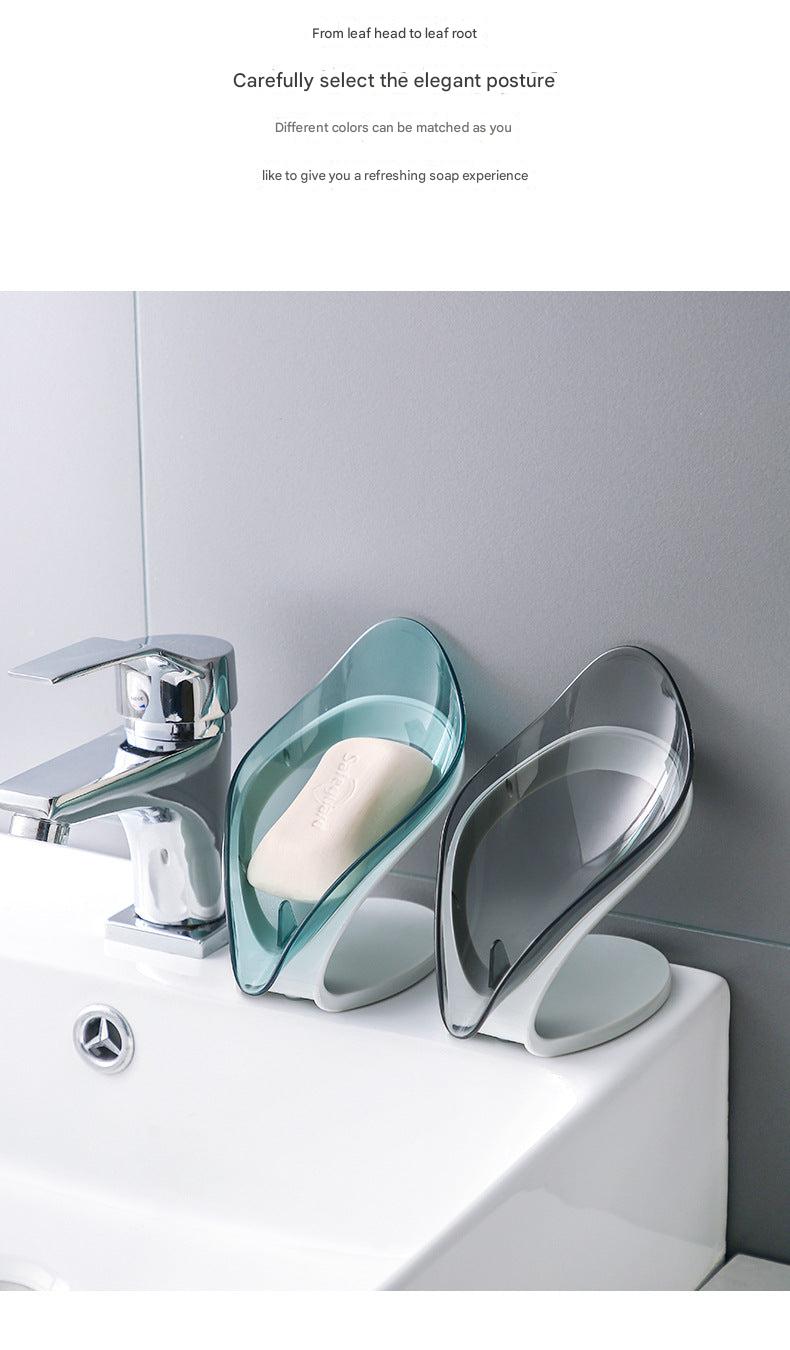 Close-up of water-saving soap holder design
