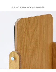 Compact design of a foldable makeup mirror on table
