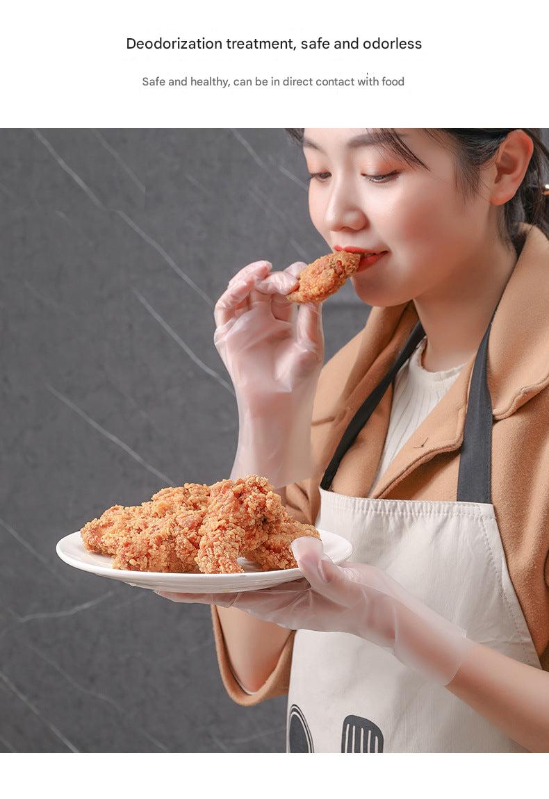Transparent TPE gloves for hygienic food prep