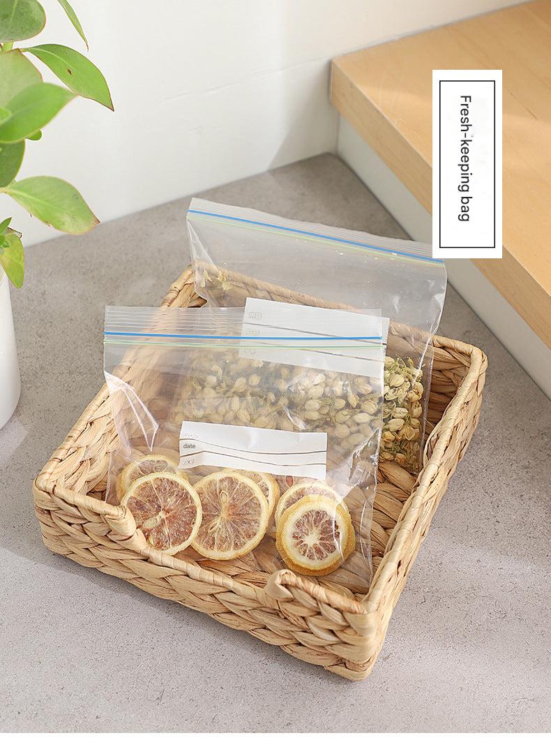 Different sizes of food storage bags