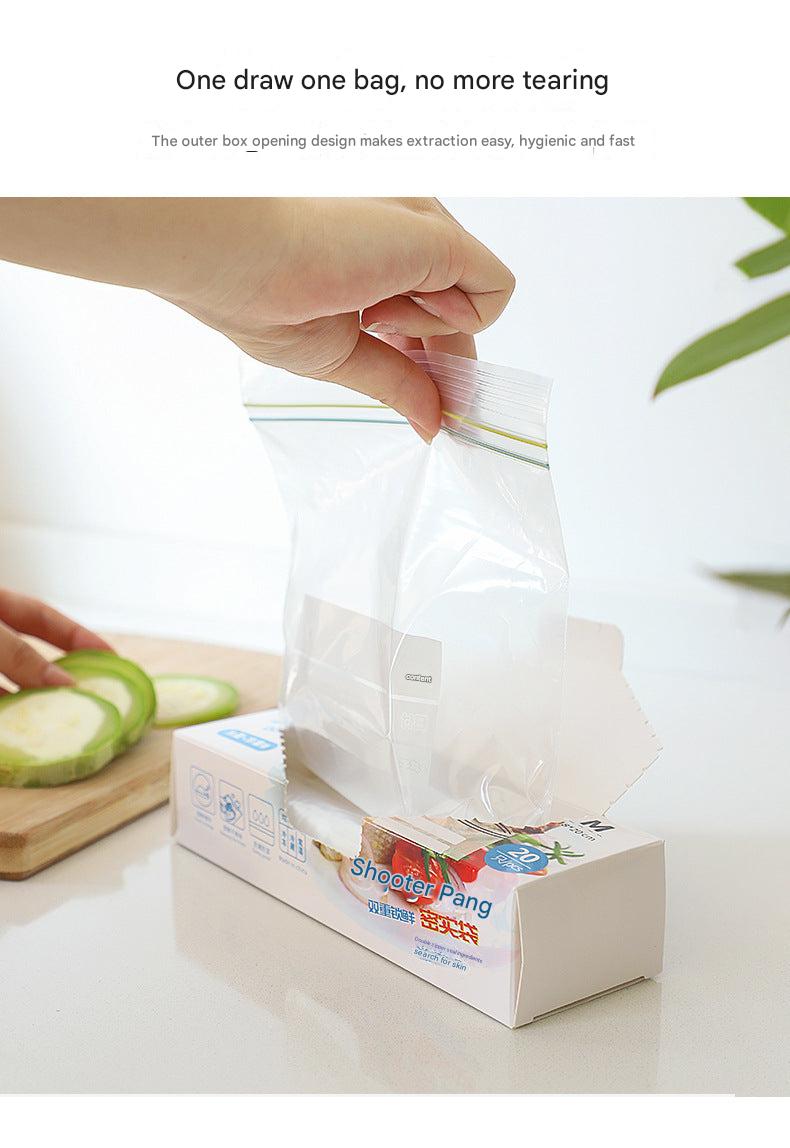 High-quality food storage bags in use