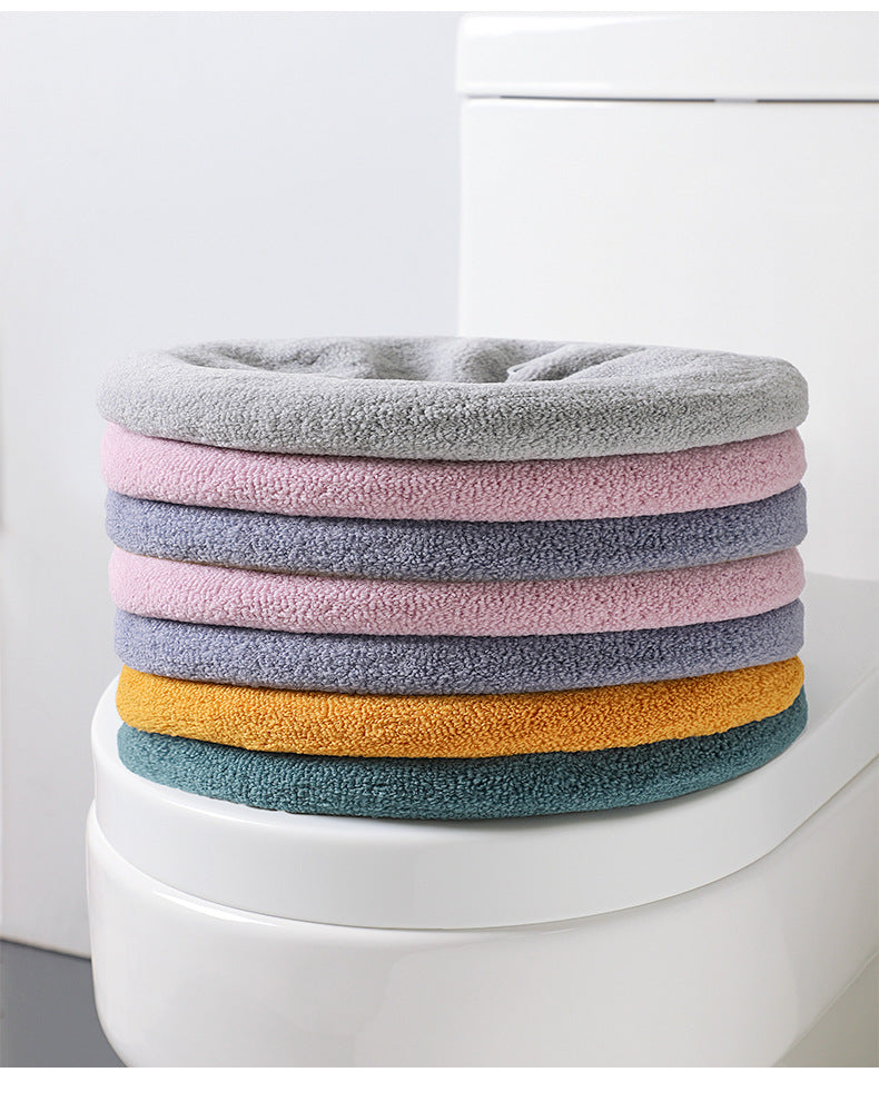 Lightweight ginger yellow toilet seat cover showcased