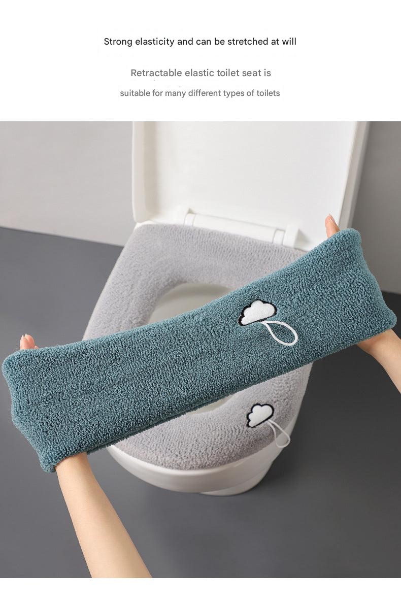 Warm toilet seat cover perfect for winter comfort