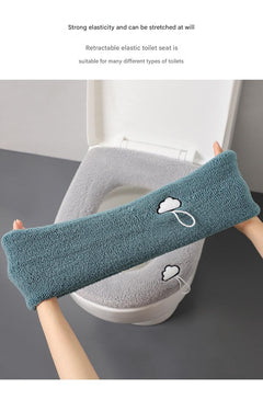 Warm toilet seat cover perfect for winter comfort