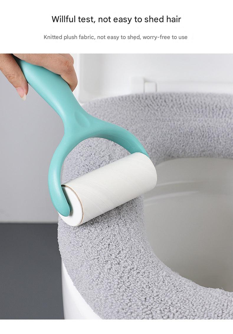 Decorative toilet seat cover styled for modern bathrooms