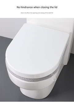 Universal fit plush toilet seat cover over a toilet seat