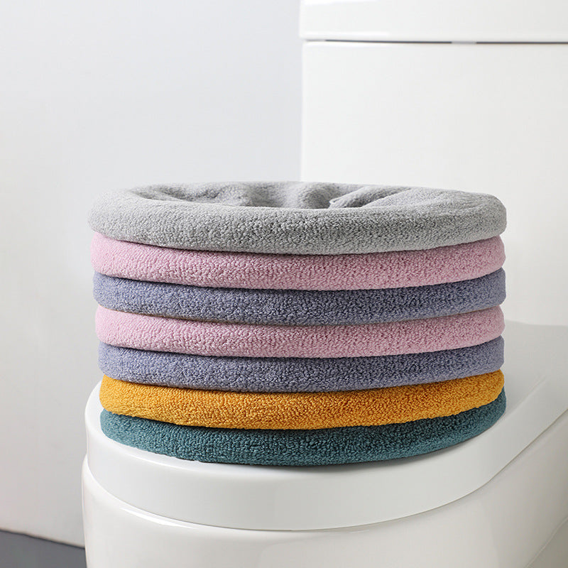 Durable deep grey toilet seat cover with universal fit