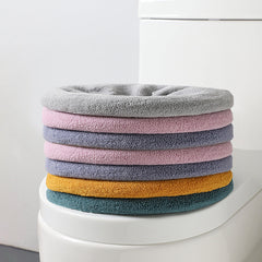 Durable deep grey toilet seat cover with universal fit