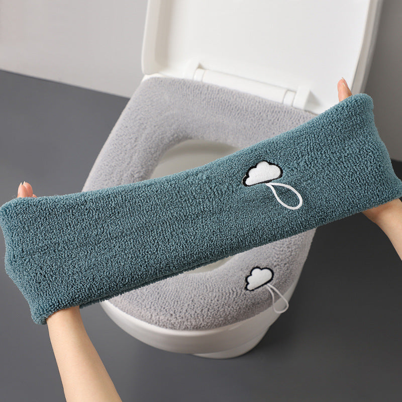 Lightweight ginger yellow toilet seat cover showcased
