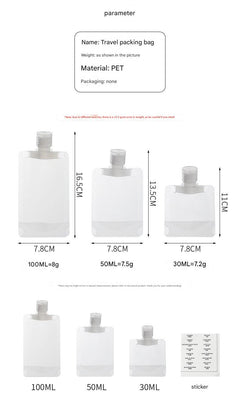 Durable PET material travel bottles collection