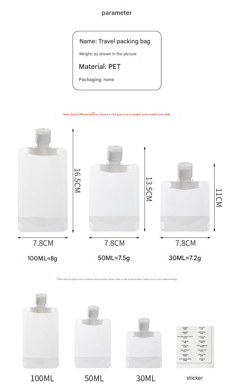 Durable PET material travel bottles collection