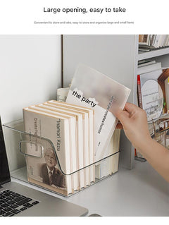 Versatile storage box for books and stationery
