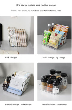 Functional book organisation with transparent bins