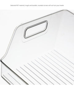 Large clear storage box for clutter-free desktop