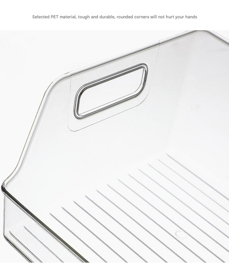 Large clear storage box for clutter-free desktop
