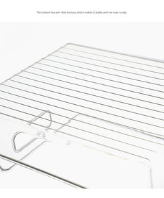 Clear storage box for book organisation in home office