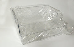 Functional book organisation with transparent bins