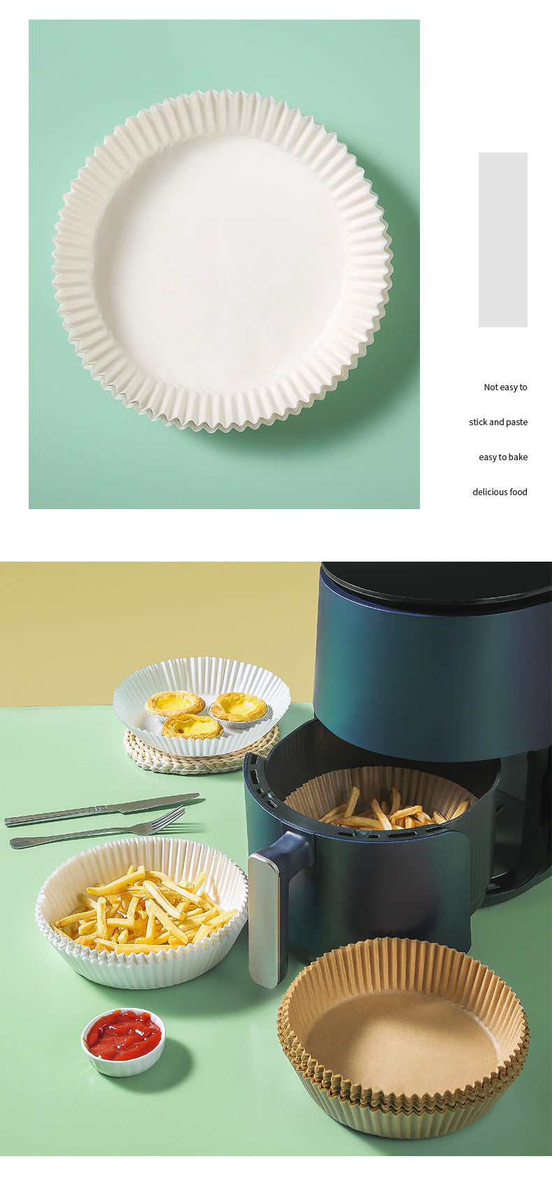 Non-Stick Air Fryer Paper Liner - Image 3