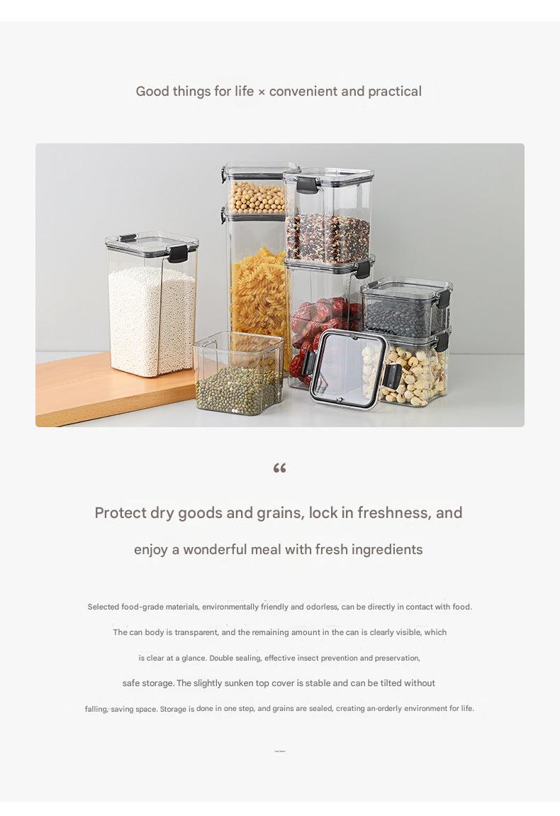 Organised pantry with clear jars