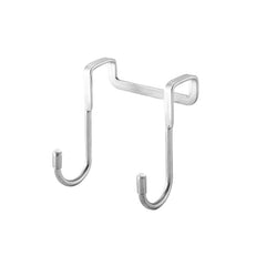 Stainless steel hook holding kitchen utensils