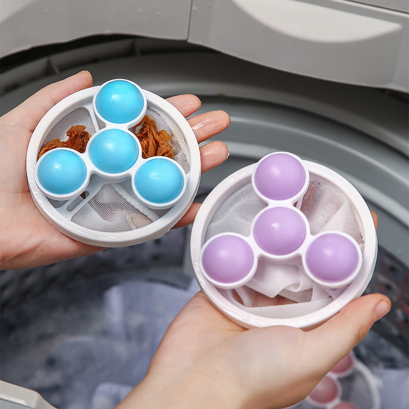 blue laundry hair catcher