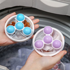 blue laundry hair catcher