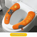 Cute toilet seat cushion featuring rabbit