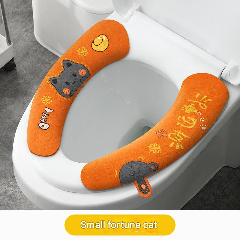 Cute toilet seat cushion featuring rabbit