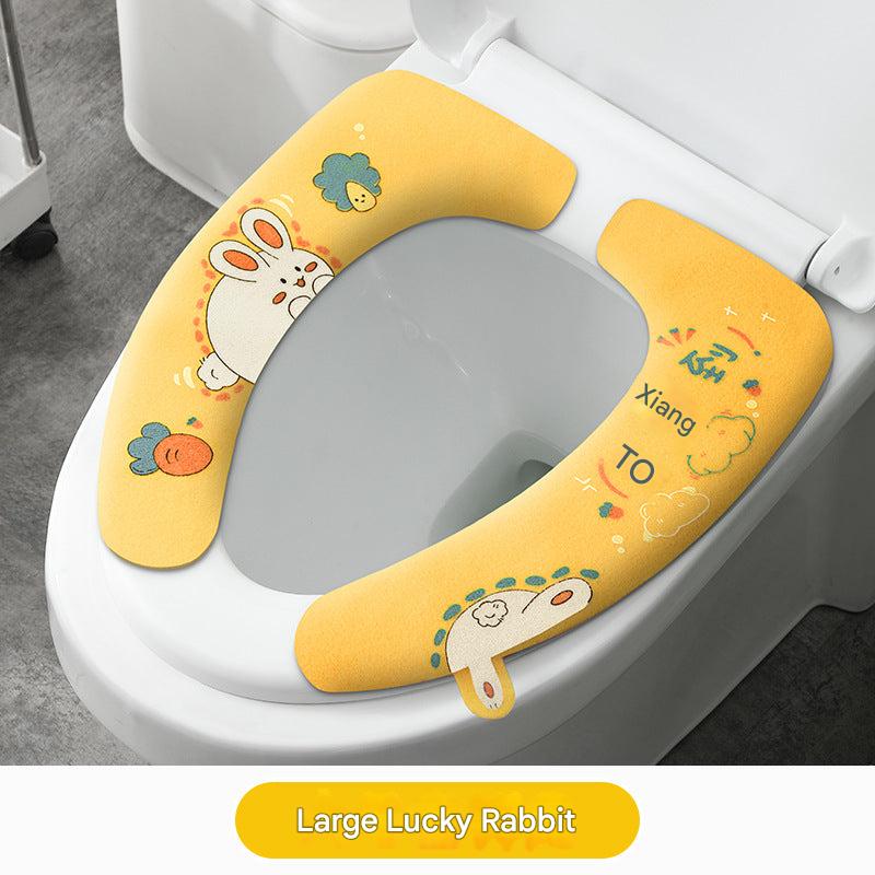 Toilet seat cover with cat print