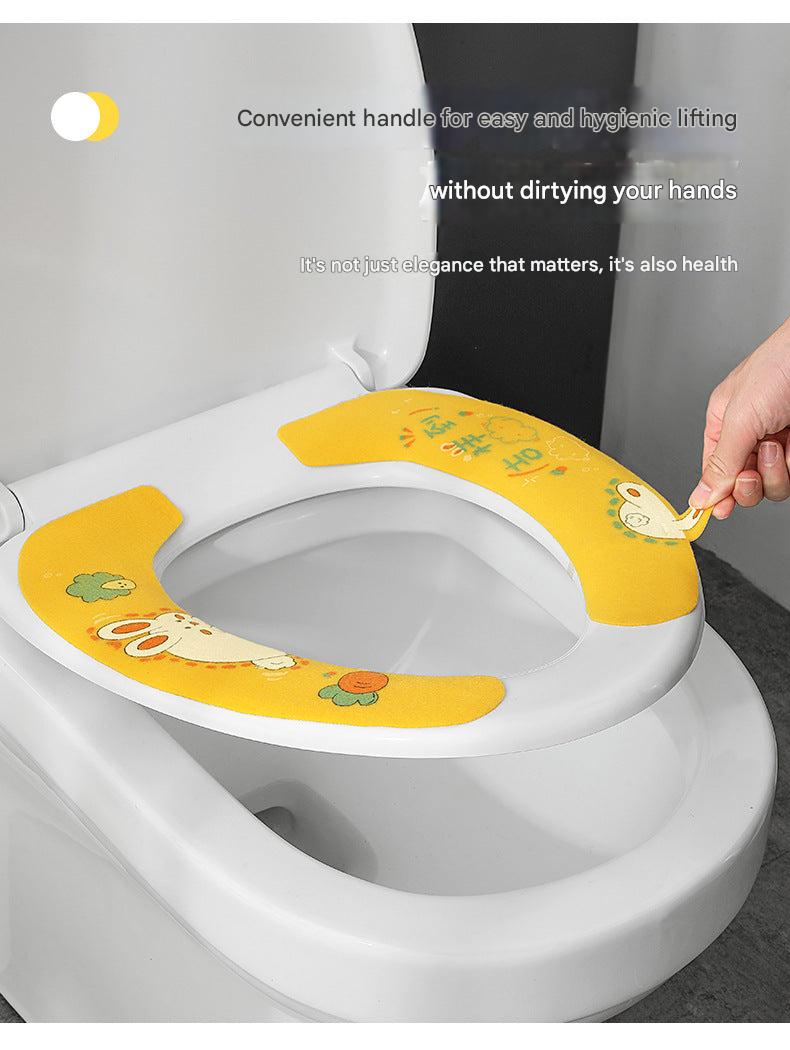Toilet seat cover with cat print