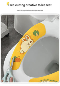 Cute waterproof toilet seat cushion in rabbit design