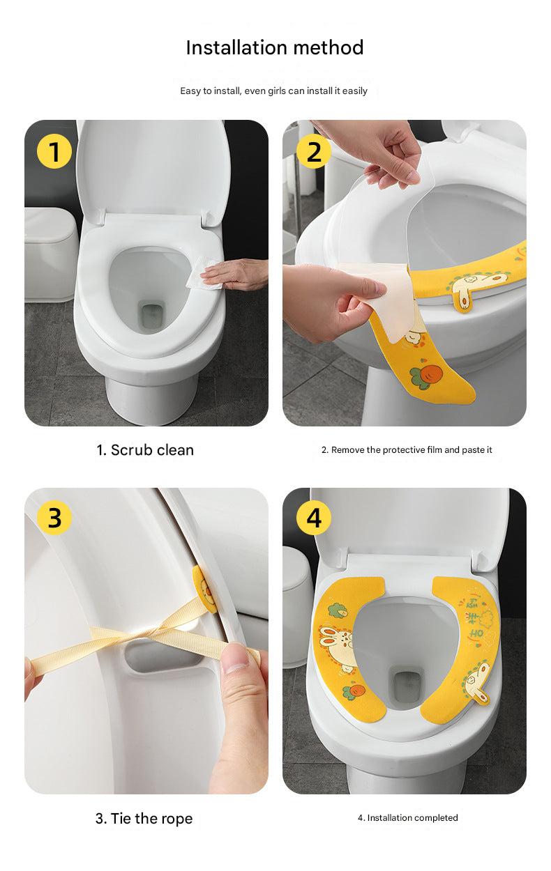 Easy installation toilet seat cover