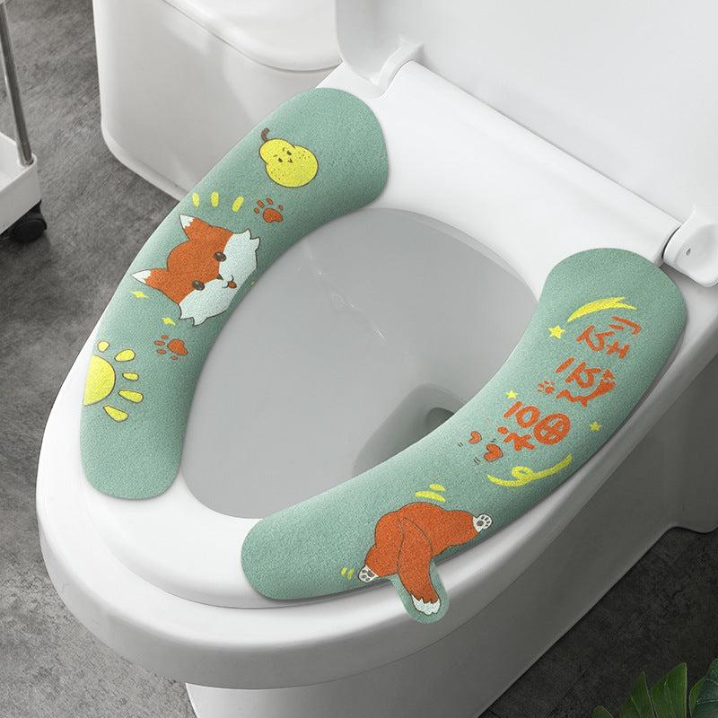 Stylish toilet seat cushion with cat design