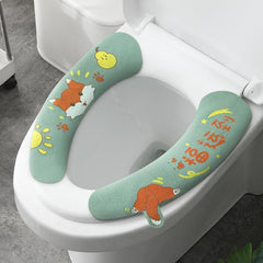 Stylish toilet seat cushion with cat design