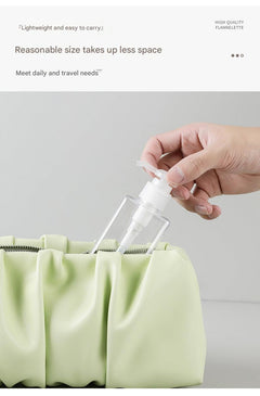 multiple sizes of travel bottles