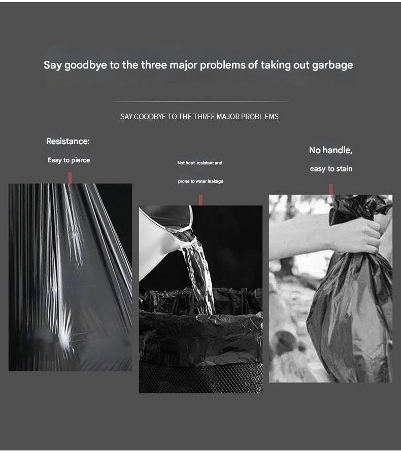 Heavy-duty drawstring trash bags in green