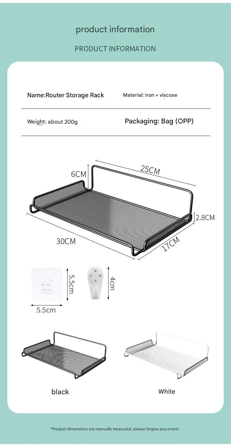 iron wall-mounted shelf for electronics storage