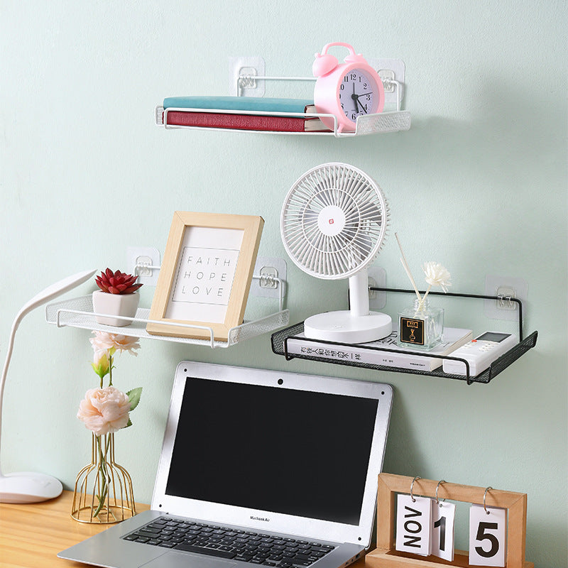 iron wall-mounted shelf for electronics storage
