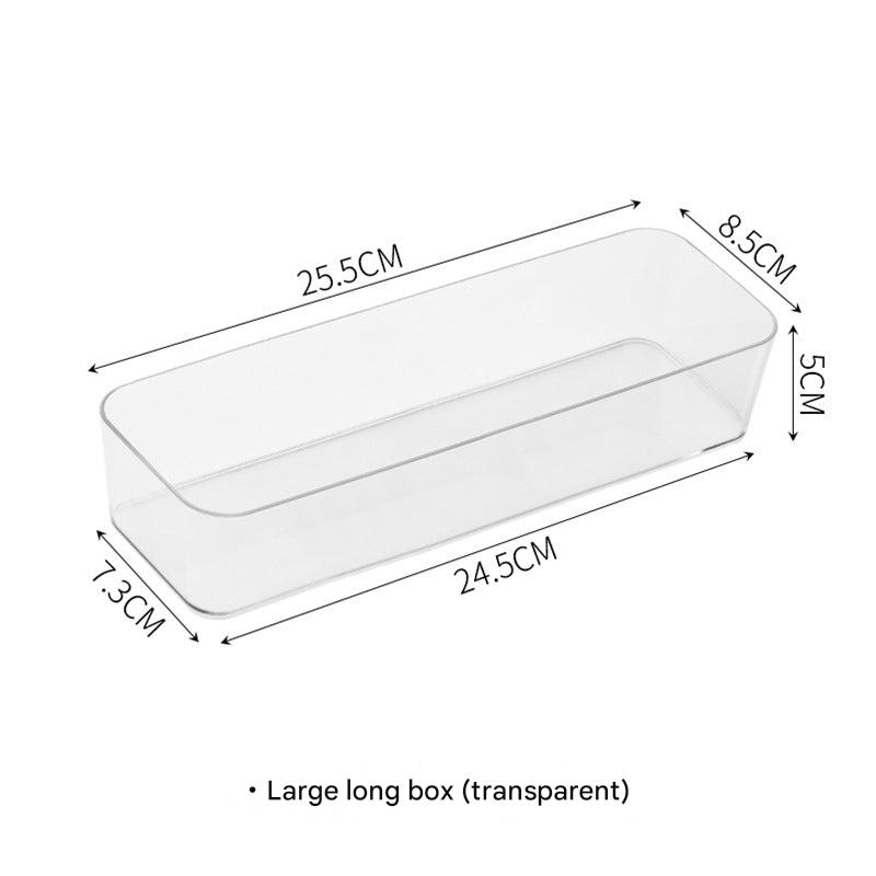 Transparent desk organizer on a stylish workspace