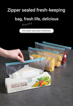 Image of sealable food storage bags in various sizes