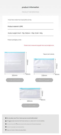 Durable and leak-proof sealable food storage bags
