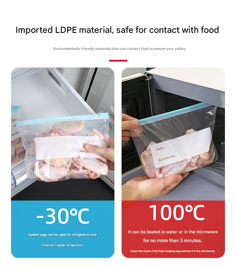 Food storage bags in refrigerator environment