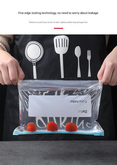 Close-up of durable food storage sealable bags
