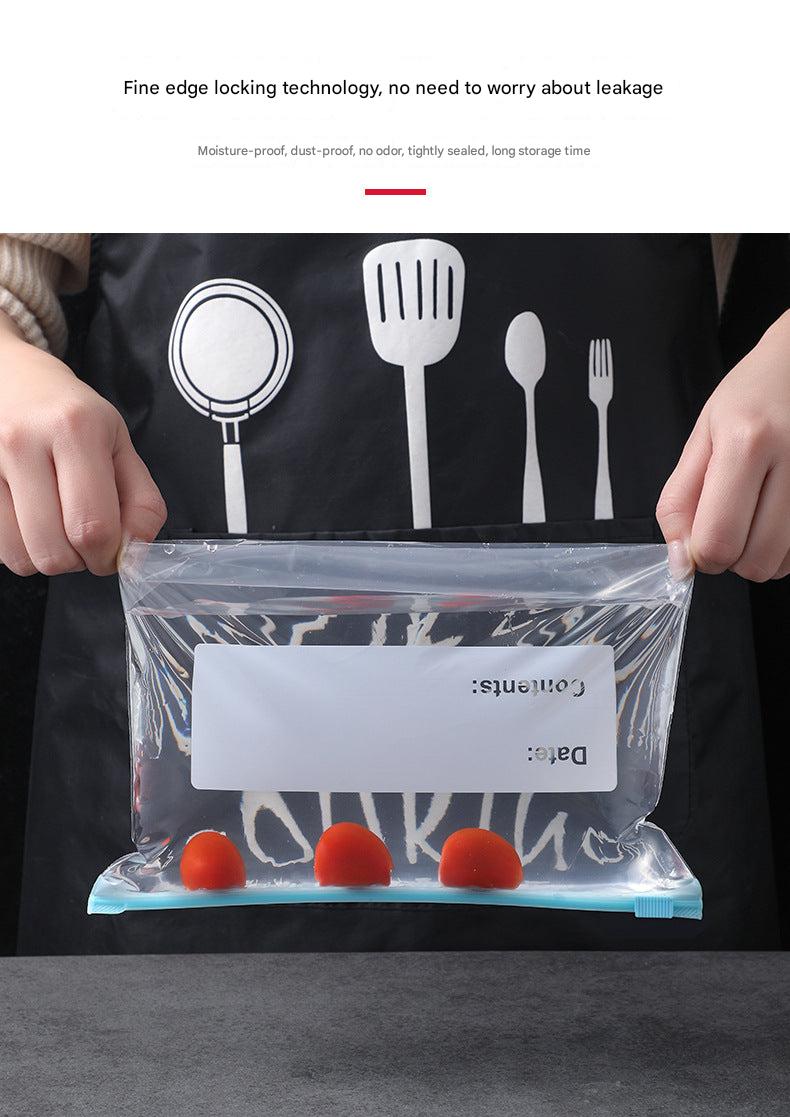 Close-up of durable food storage sealable bags