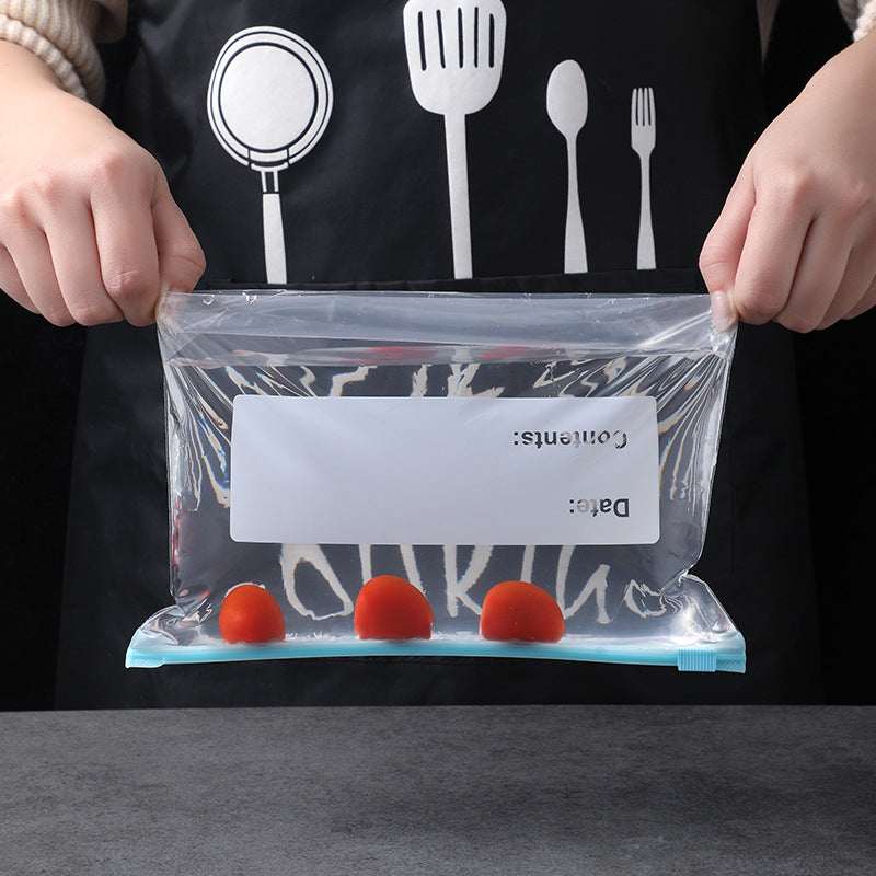 Sealable bags shown in use for meal storage
